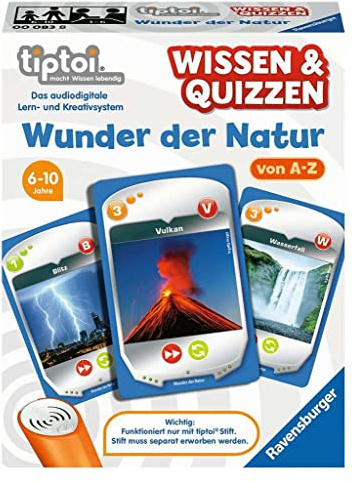 Ravensburger 00083 Tiptoi 00083 Jeu de Connaissances et quizz : Merveilles de la Nature Jeu de Quiz pour Enfants à partir de 6 Ans