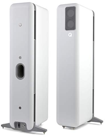 Q Acoustics Q Active 400 - Pareja de Altavoces de Suelo Activos Inhalambricos Hub (Blanco)