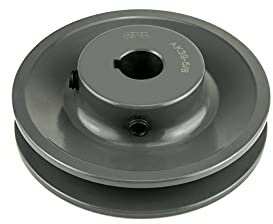 QWORK V-Belt Sheave, AK3958 Single Groove Pulley, 3.75 OD 5/8 Bore, A Belt Section, Cast Iron,for V-Belt