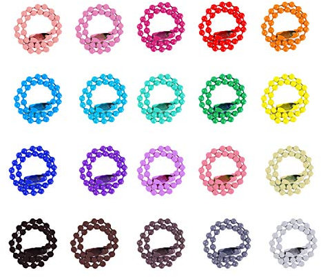 200 Stück 14 Farbe Kugelkette Metallkette Kugelkette Metallkette Halskette Für Tags Kette, Schlüsselanhänger, Schmuckzubehör, Bastelprojekte