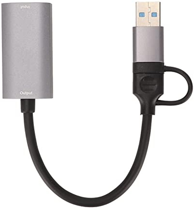HD Multimedia Interface Till USB Typ C Capture Card, 4k 60hz HD Input 1080P 30fps Output, Video Capture Adapter för Live Streaming Gaming