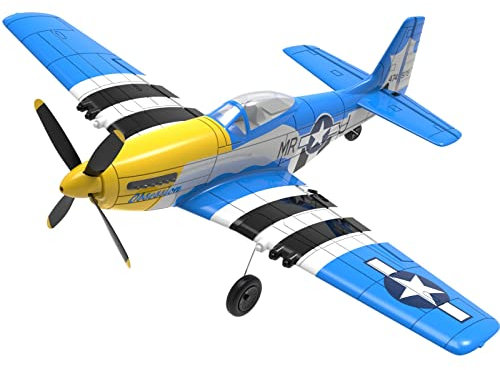 HTLNUZD 4CH P51 fjärrstyrt flygplan, en 761-5 volbatisk skiftnyckel för flygning med Xpilot Wingspan stabiliseringssystem Warbird Radiostyrt flygplan (utan batteri)