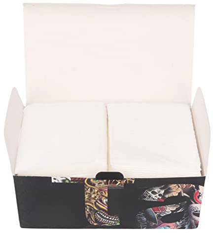 100 Piezas de Papel para Limpiar Tatuajes, Toallitas Desechables para Limpiar la Piel del Tatuaje, Toallitas Secas para Quitar el Maquillaje, Toallas Limpias sin Pelusa, Paños de