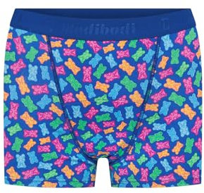 Modibodi Boyshort Period Pants for Teenage Girls Moderate-Heavy Flow Womens Cotton Underwear -Candy Bear Blue Size Y12-14