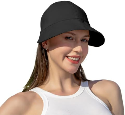YAMEE Cappello da Sole Donna con Tesa Larga,Cappello da Spiaggia Donna Leggero,Protezione UV,Asciugatura Rapida