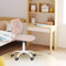 FurnitureR Kinderstuhl höhenverstellbar für Schreibtisch, ergonomischer bunter Jugendstuhl mit Rückenlehne & Armlehnen, Drehstuhl mit 5 Rollen, für Kinder 3–10 Jahre, bis 100 kg belastbar
