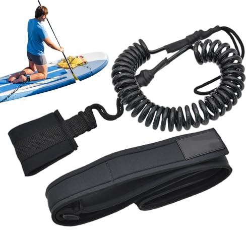 Guinzaglio di sicurezza per snowboard, da surf, cinghie a sgancio rapido, con attrezzature resistenti all'acqua salata, per sport acquatici, kayak, paddle board e manutenzione della flotta