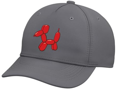 Balloon Animals I Balloon Dog I Balloon Figures Balloon Adjustable Printed Baseball Hat, Slate Grey