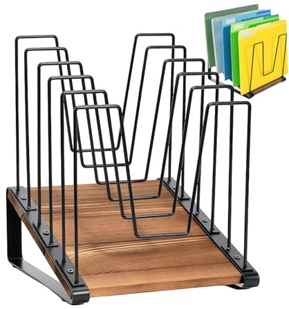 Organizer per file da scrivania - Portacarte per posta verticale da 27,4x20x19,6 cm, organizer per documenti da scrivania, stazione di smistamento per ufficio | per studenti Home Office Sala studio Au