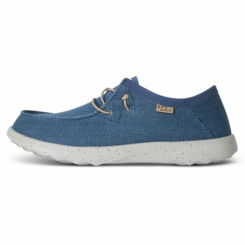 Kickback Lounger Chaussures d’Été pour Homme en Toile – Mocassins Décontractés à Enfiler avec Lacets Élastiques – Baskets Confortables pour Semelle Antidérapante