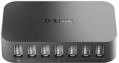 D-Link DUB-H7/B 7-Port USB 2.0 Hub - UK Version