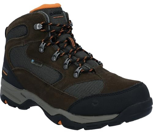 Hi-Tec Men's Storm Waterproof Hiking Boots, Brown Dark Chocolate Dark Taupe Burnt Orange 041, 11 UK