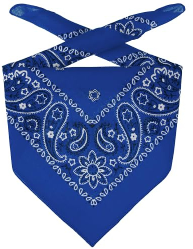 LIPODO Pañuelo Bandana by bandanasbandana (Talla única - Azul Royal)