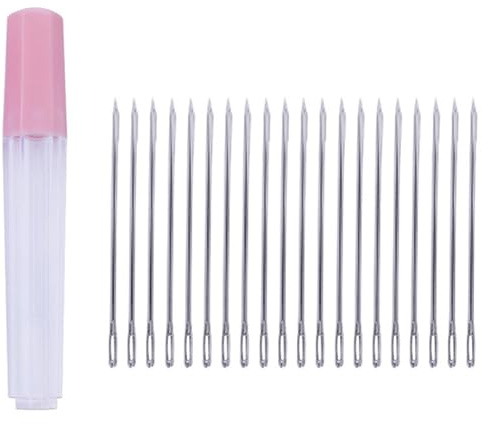 20pcs De Piel, La Aguja De La Mano Agujas De Coser Cuero De Agujas Triangular Grande De Cuero De Piel De Ojos De Aguja De Costura Forma Piel Especial Herramientas Aguja De Coser