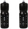 ZEFAL Pack Sense Soft 80 x2 - Fahrrad- und Mountainbike-Trinkflaschen - Weiche, geruchlose Sportflasche - BPA-freie Trinkflasche Fahrrad - Silikonsauger - Schwarz, 800ML