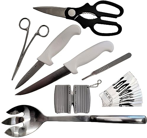 Rite Farm Products Master Poultry Processing & Butcher Knife KIT Chicken Duck Turkey Knives Set