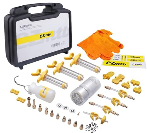 EZmtb - Kit de Purgado/Sangrado Frenos Hidráulicos Bicicleta | Mantenimiento, Reparación, Cambio Aceite. Compatible con Shimano, SRAM, Magura, TEKTRO... MTB, Electrica, Carretera, Gravel (Pro)