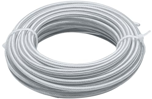 Trimmertråd, 3 mm x 41 m ståltråd klipptråd trimmertråd, friklippare tråd trimmersnöre reservtråd för grästrimmer, klipptråd trimmersnöre robust ståltråd för gräsklippare, trädgårdsarbete, gård