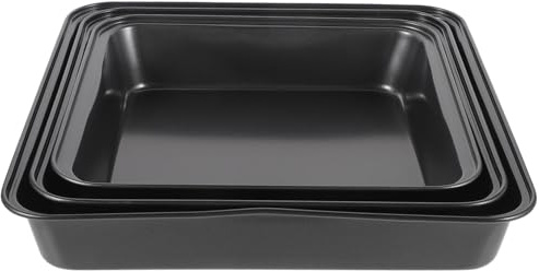 FUNNETOYU 3 Piezas Bandejas para Horno con Revestimiento Antiadherente Bandejas de Acero al Duraderas y Ligeras Aptas para Hornear Galletas Asados y Pescado Compatibles con Hornos