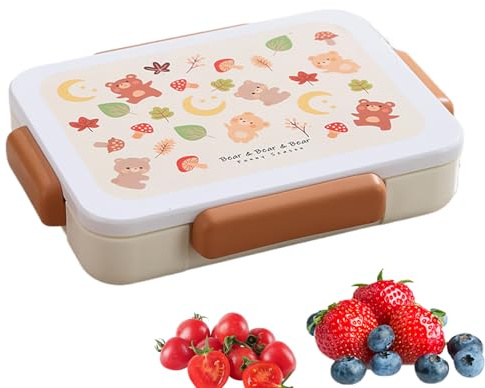 Infantil - Reutilizable Con 5 Compartimentos | Suministros De Cocina Y Comedor Para Viajes Vacaciones Senderismo Y Camping