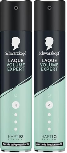 SCHWARZKOPF, Laque Volume Expert, Anti cheveux plats, Technologie Haptiq System, Formule avec de la provitamine B5, Végane, Sans silicone,Fixation Forte, Tenue longue durée, Volume et souplesse, 250ml