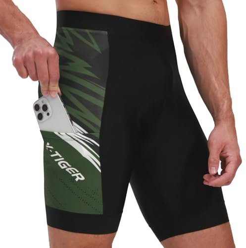 X-TIGER Culotte Ciclismo Hombre 5D Gel Acolchado Pantalon Cortos MTB