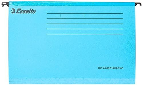 Esselte The Classic Collection - Cartelle per cassetti 390-V / 3cm - 25 Unità - Blu