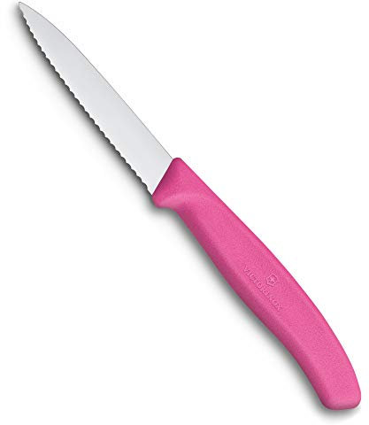 Victorinox 6.7636.L115 Couteau d’Office avec Lame Pointue/Tranchant denté, Acier Inoxydable, Rosa, 30 x 5 x 5 cm