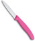 Victorinox, 6.7636.L115, Swiss Classic, Gemüsemesser, Extra scharfe Klinge, mit Wellenschliff, robuster Kunststoff-Griff, Pink, Made in Switzerland, Spülmaschinengeeignet