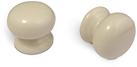 Porzellanknopf Porzellangriff cremefarbig Ø 38 mm Möbelknopf Knopfgriff von SO-TECH®