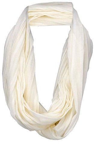 TigerTie Loop Schal in creme elfenbein einfarbig Uni - Schlauchschal Rundschal
