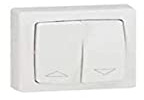 Legrand 086013 Interrupteur pour Volets Roulants Appareillage Saillie Complet, Blanc