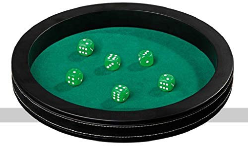 Philos 3204 - Kunstleder Würfelbrett, mit Würfel