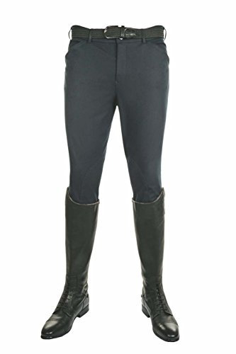HKM Erwachsene Hose Herren-Reithose mit Kniebesatz1200 weiß27, 1200 weiß, 27, 4000315853533