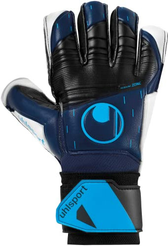 uhlsport Speed Contact Soft Flex Frame Torwarthandschuhe Fußball Kinder Jugendliche Erwachsene Gloves für Starter und Fortgeschrittene - Rutschfester Grip und hohe Haltbarkeit - mit Fingerschutz, 10.5