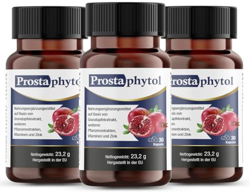 Prostaphytol - Nahrungsergänzungsmittel für die Prostata. Natürliches. Mit Pflanzenextrakten, Zink, Vitaminen E und D (90 Kapseln)