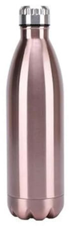 OTBEHUWJ Tazza Bottiglia di Acqua Termica in Acciaio Inossidabile A Doppia Parete Sport Bottiglia Thermos Mantieni Il Pallone Isolato-750 Ml-Oro Rosa
