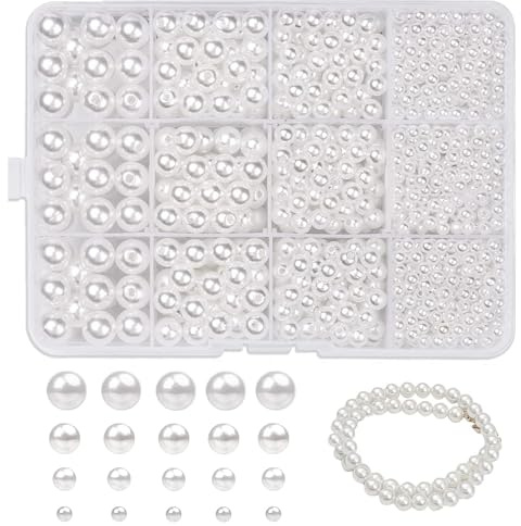 Yuqilin 1320 Piezas Abalorios, Se Puede Roscar Perlas para Pulseras