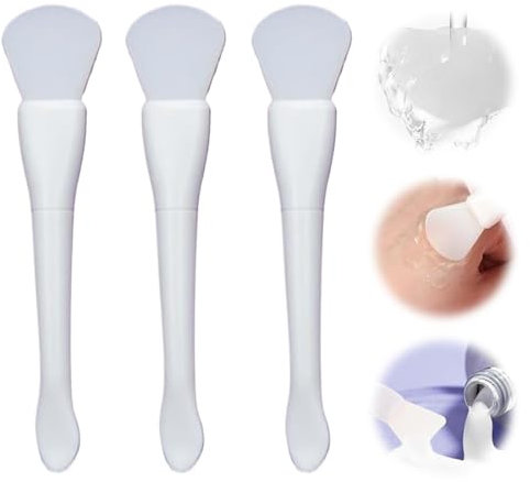 COYUN 3pcs Pennello Maschera Silicone, Professionale Raschiatori Cosmetici Silicone Senza Peli,Maschera Facciale Applicatore, per Maschera di Fango, Trucco Strumenti