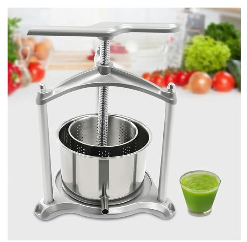 DXYOYONGOZ Presse à Fruits, Pressoir à Fruits Manuel, Presse Manuelle avec poignée en T, for cidre, Fromage, Herbes et légumes(3L/0.8 Gallon)