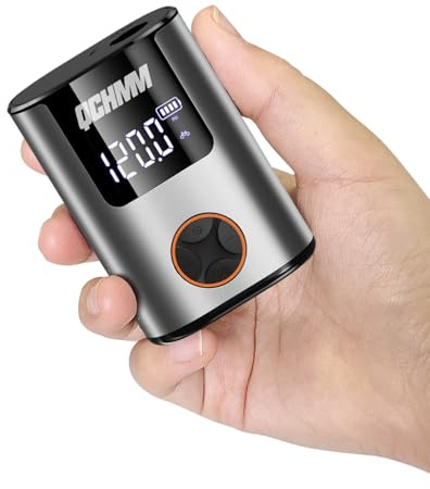 Bomba de bicicleta eléctrica, mini bomba de aire eléctrica para bicicleta, bomba de aire con manómetro para válvulas Schrader y Presta, bomba de aire de batería de 120 psi, unidades PSI/bar, apagado