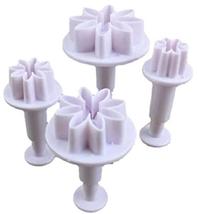 4 pz/set piccolo stantuffo fondente taglierina pasta di zucchero torta decorazione strumenti biscotto stampino accessori da forno rotonda pasticceria stantuffo