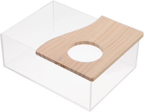 GALPADA Boîte De Sable Transparente en Acrylique pour Hamster, Bac De Toilette 20x15x8 Cm, Confort De Jeu, Accessoires pour Petits Animaux De Compagnie