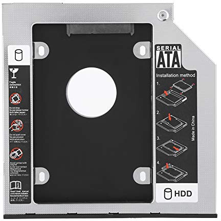 EIMSOAH State Drive-fäste Lätt Aluminiumlegering HDD-monteringssats för 9,5 MM SSD, UV-beläggning, 6 Gbps Hastighet, för Datortillbehör