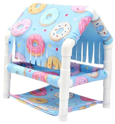 LeeQinersw Maison pour Cobayes, Lit Superposé pour Petits Animaux, Niche pour Petits Animaux, Nid pour Gerbilles, Bleu Clair