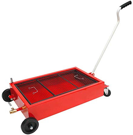 Dema Ölauffangwanne, Auffangwanne für Schmierstoffe, Industrie, Werkstatt, fahrbar, 38 Liter, Ölauffanggerät, Altöl Wanne, robust, Ölauffanggerät