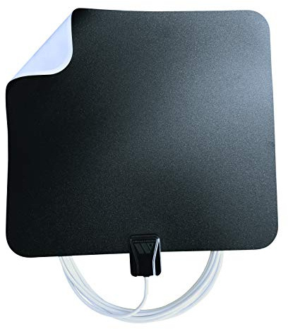 Winegard FL5500A FlatWave Amped Digital HD Indoor TV Antenna – Amplified, 4K & ATSC 3.0 Ready, High-VHF/UHF, 60 Mile Range, Dual Color, 6 ft Cable