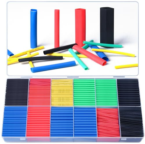 Preciva Heat Shrink Tubing Set 750 Pieces Heat Shrink Ratio 2: 1 Heat Shrink Tube Glue Heat Shrink Colour