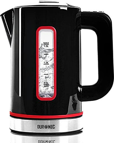 Duronic Electric Kettle EK30 BK | 3KW Variable Temperature Control | BLACK | 1.5L Fast Boil 3000W Eco Kettle | Keep Warm Function | Energy Efficient | Insulated Cool Touch | Cordless 360 Base