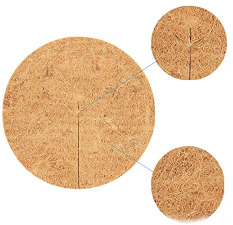 MCDSAJ 3 alfombrillas protectoras de árbol de anillo, mantillo de coco coco, forro orgánico de coco de 16 pulgadas para plantas de disco para protección de raíces